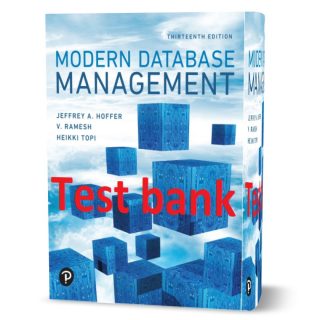 Modern Database Management Jeffrey Hoffer 13th Edition Solutions Manual ...