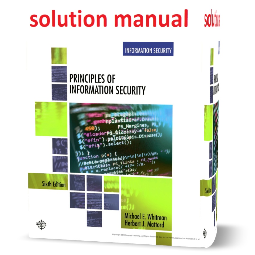 Download free Principles of Information Security 6th Edition Michael Whitman solutions manual pdf | Ebook solution and answers